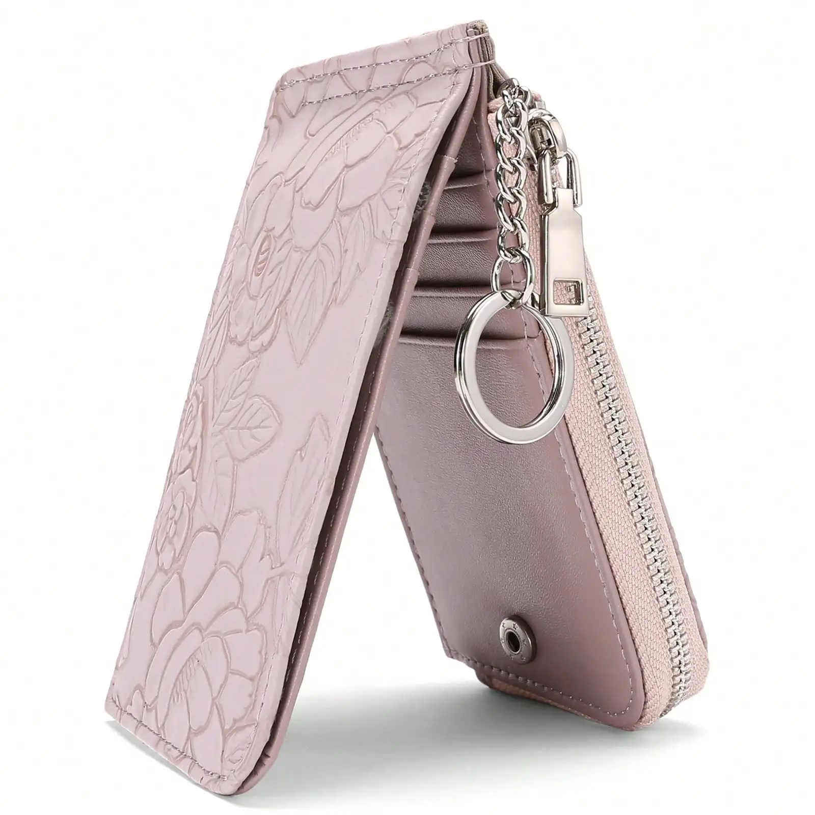 New Zipper Card Holder Embossed Design Large Capacity Multi-Card Slot Card Women's Coin Purse With Ring
New Zipper Card Holder Embossed Design Large Capacity Multi-Card Slot Card Women's Coin Purse With Ring