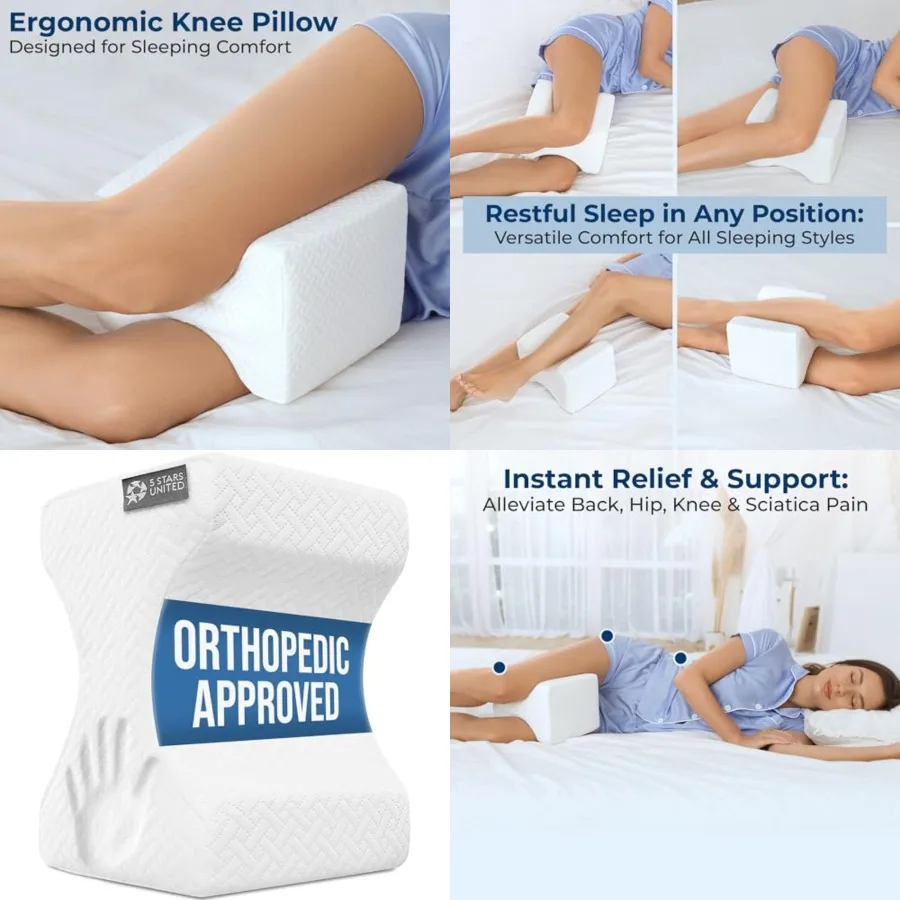 Knee Pillow for Side Sleepers - Hip Pain Relief, Memory Foam Leg Cushion for Side Sleeping - Between Legs Pillow for Sciatica L
Knee Pillow for Side Sleepers - Hip Pain Relief, Memory Foam Leg Cushion for Side Sleeping - Between Legs Pillow for Sciatica L