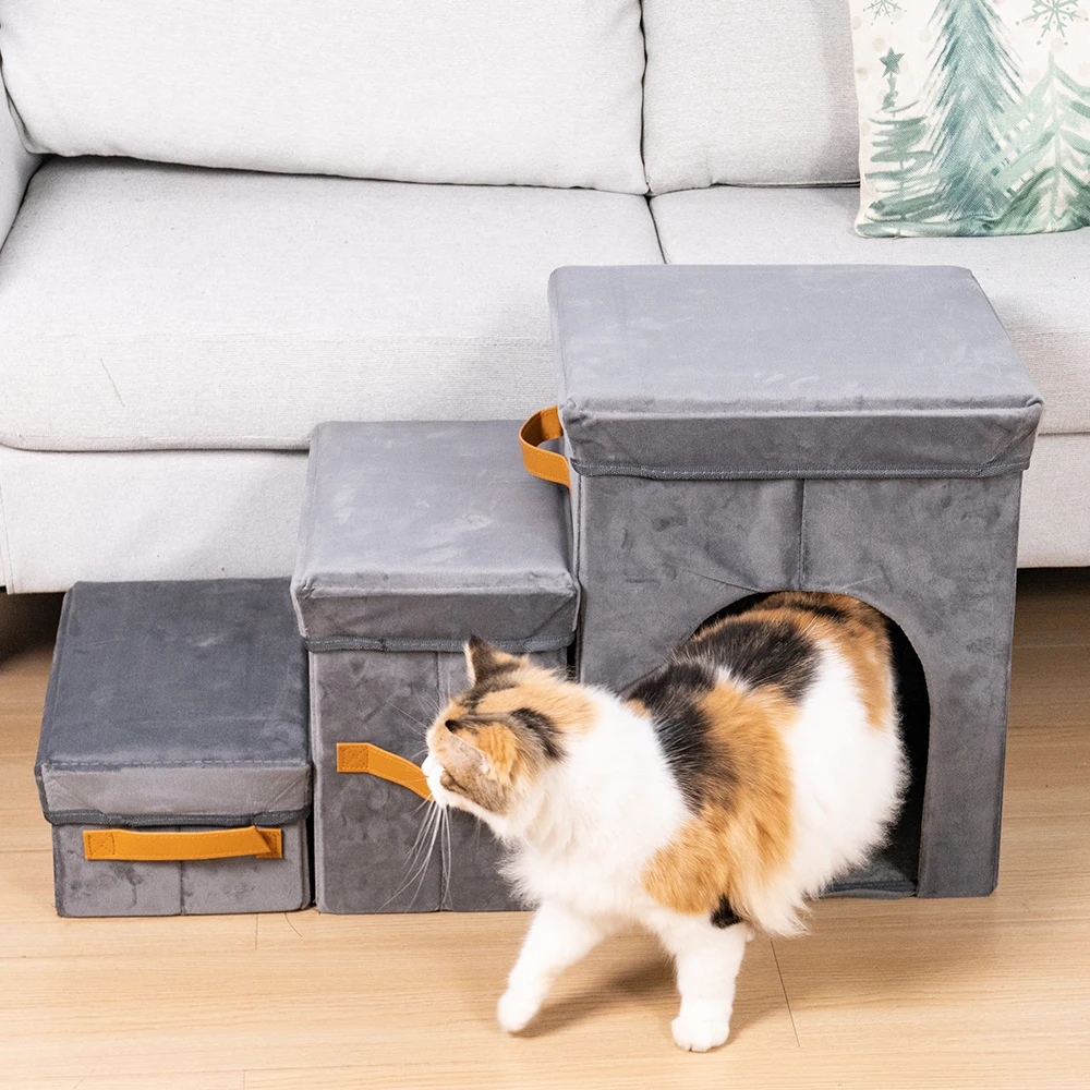Manufacturer Wholesale Three Step Foldable Storage Cat Dog Stairs
Manufacturer Wholesale Three Step Foldable Storage Cat Dog Stairs