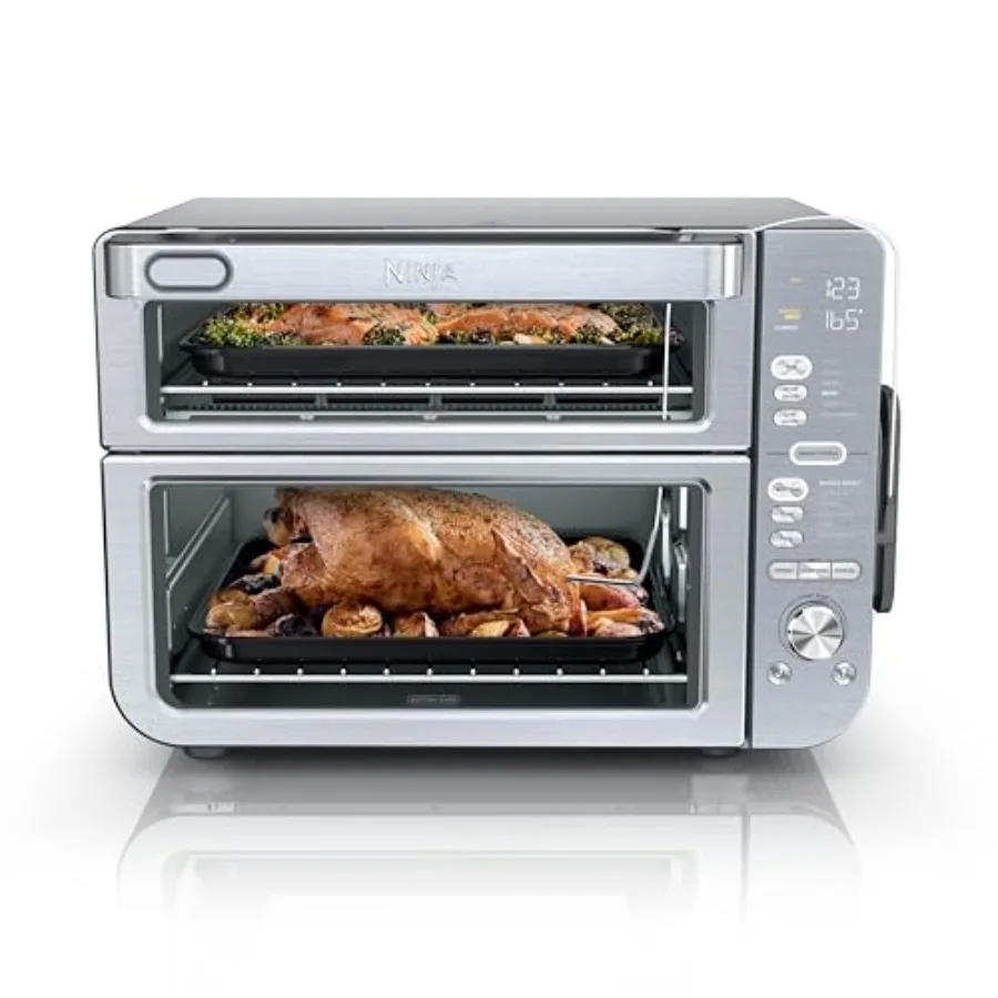 Countertop Oven Double Stack XL Air Fryer for kitchen use, stainless steel, silver, 12-in-1 versatility with DualZone Technolog
Countertop Oven Double Stack XL Air Fryer for kitchen use, stainless steel, silver, 12-in-1 versatility with DualZone Technolog