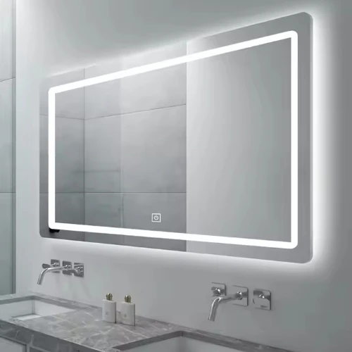 Современное дизайнерское настенное LED-зеркало для ванной комнаты с сенсорным экраном, нестандартной формы, для гостиничных проектов, умное зеркало
Современное дизайнерское настенное LED-зеркало для ванной комнаты с сенсорным экраном, нестандартной формы, для гостиничных проектов, умное зеркало
