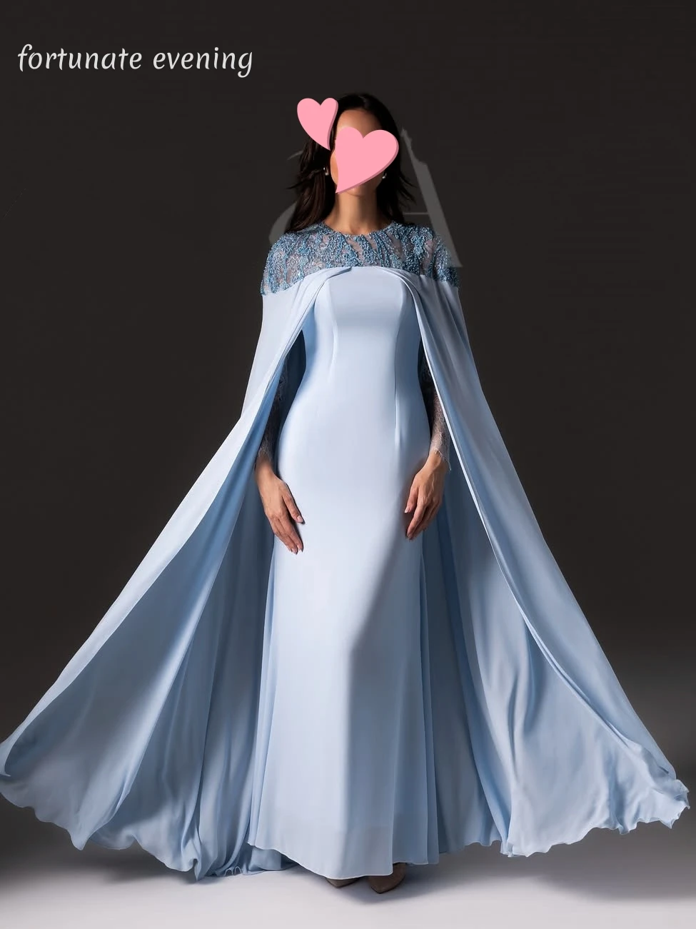 Fortunate Evening Elegant Vintage Sweet Blue Beads Lace Cape Stylish Customized Formal Occasion Prom Dress Evening Party Gowns
Fortunate Evening Elegant Vintage Sweet Blue Beads Lace Cape Stylish Customized Formal Occasion Prom Dress Evening Party Gowns
