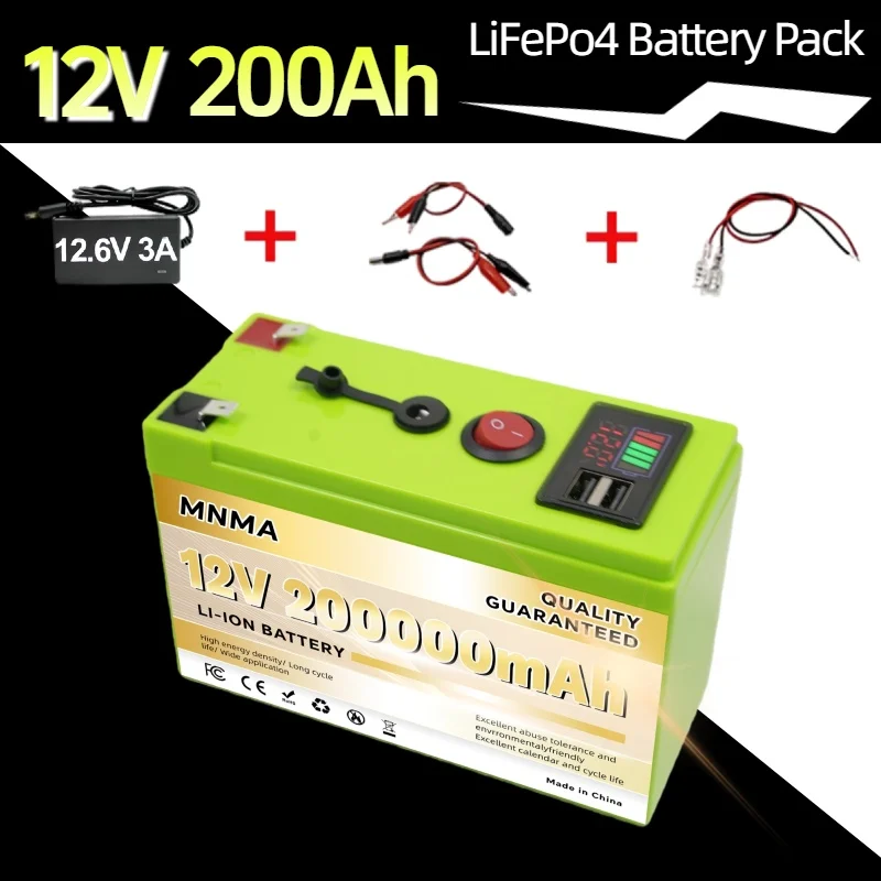 LiFePO4 12V 200Ah Lithium Battery 5000+ Deep Cycles, for UPS, Kayak Fish Finder, Solar Panel, Power Wheels Toys, Scooter Charger
LiFePO4 12V 200Ah Lithium Battery 5000+ Deep Cycles, for UPS, Kayak Fish Finder, Solar Panel, Power Wheels Toys, Scooter Charger