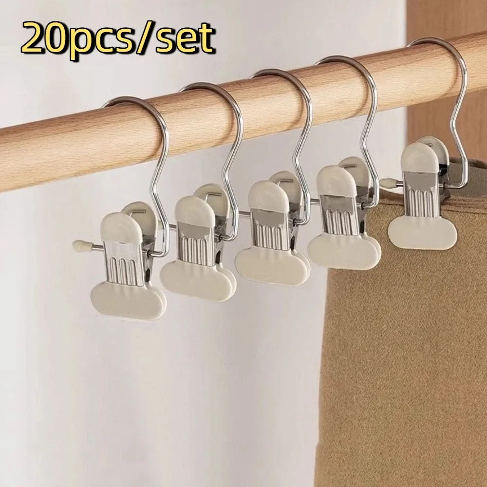 20pcs/set Stainless Steel Wider Leggings Hangers Non-Slip Portable Clothes Pegs with Hooks Space Saving No Trace
20pcs/set Stainless Steel Wider Leggings Hangers Non-Slip Portable Clothes Pegs with Hooks Space Saving No Trace