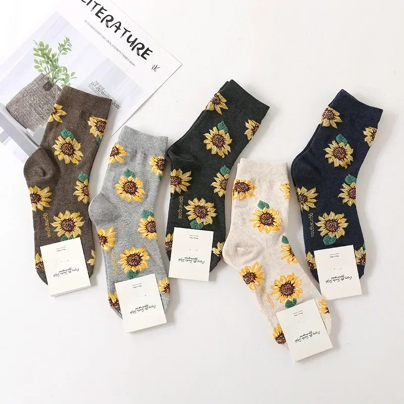 1 Pair Fashion Street Socks Art Sunflower Floral Women Autumn Spring Flower Black Long Ankle Korean Style Cartoon Socks
1 Pair Fashion Street Socks Art Sunflower Floral Women Autumn Spring Flower Black Long Ankle Korean Style Cartoon Socks