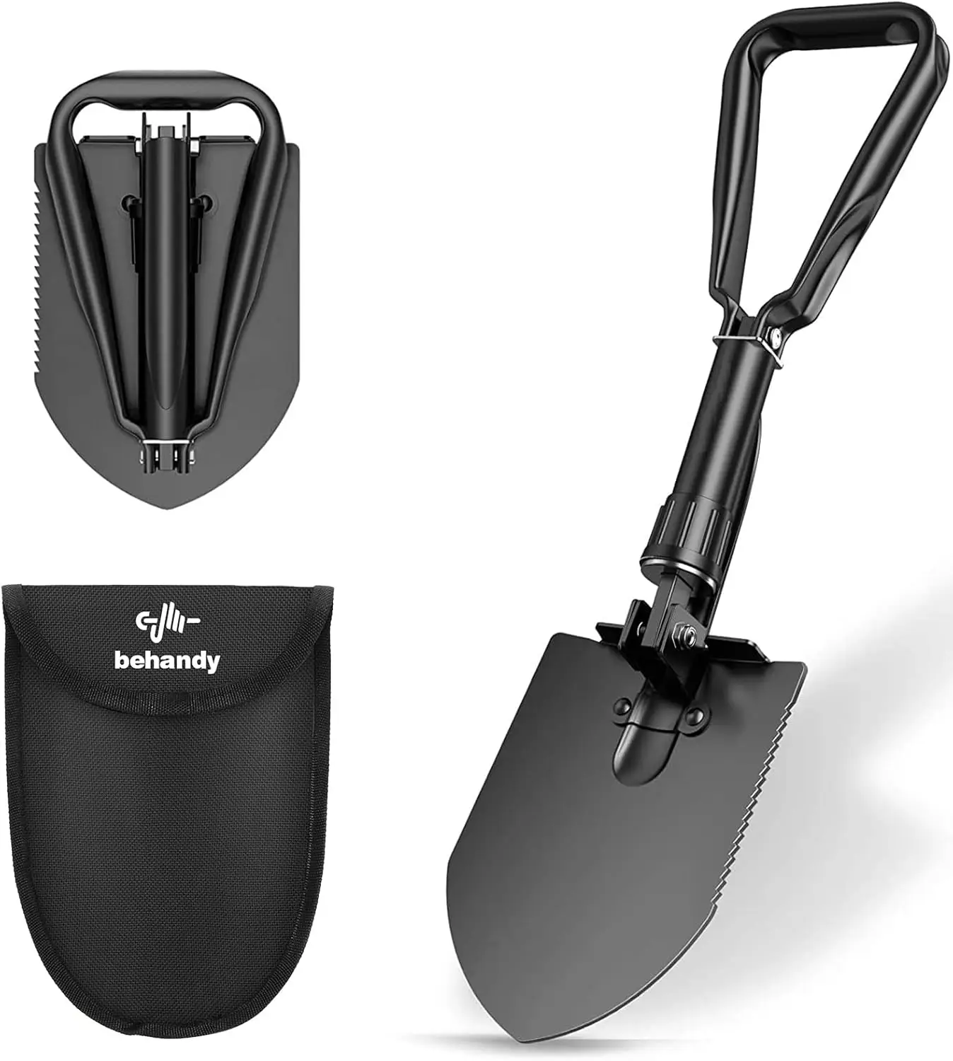 18.5" Shovel, Collapsible Shovel with Pickax for Car Snow, Camping, Gardening & Emergency Use
18.5" Shovel, Collapsible Shovel with Pickax for Car Snow, Camping, Gardening & Emergency Use