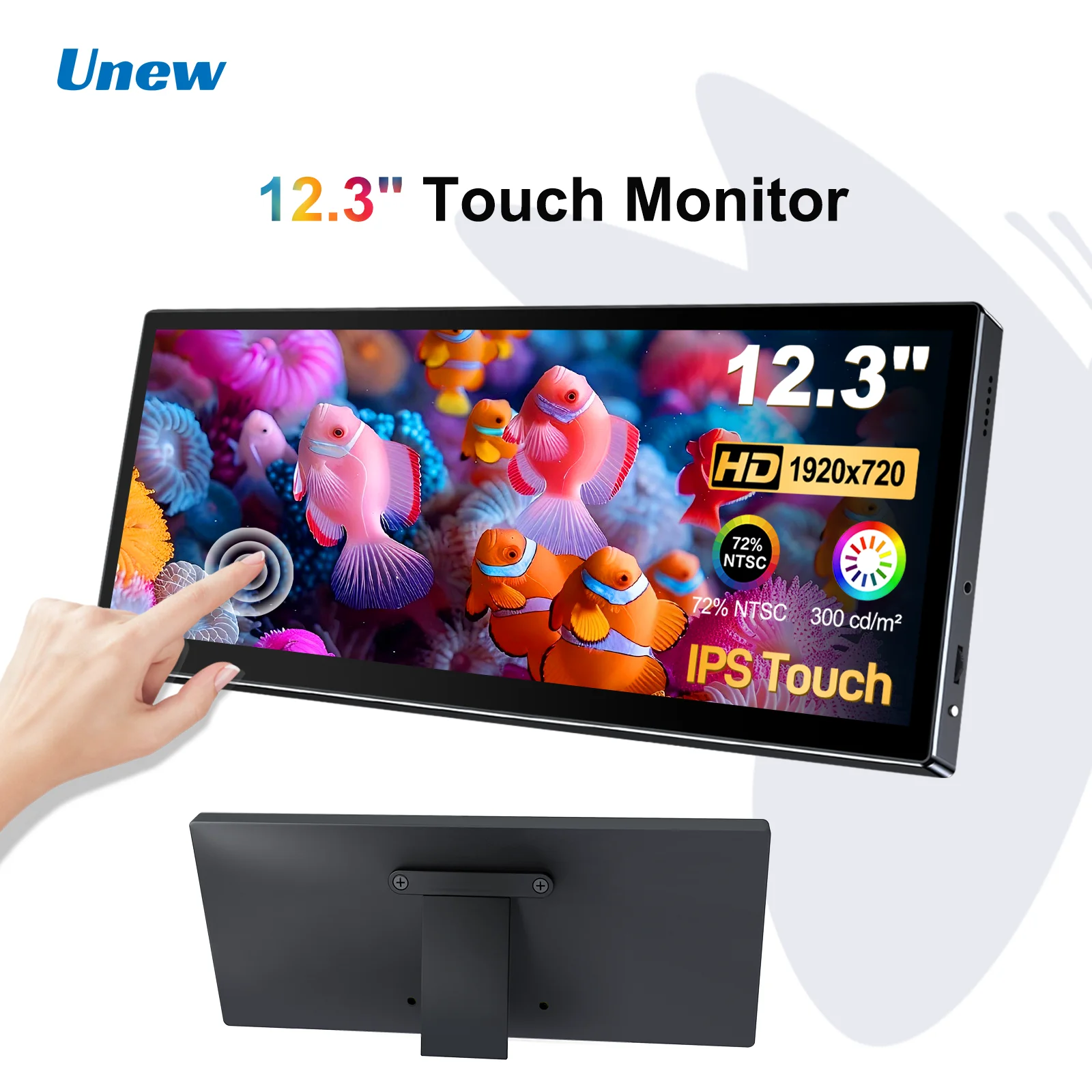 12,3-дюймовый портативный монитор с сенсорным экраном 1920x720 IPS, 10-точечный сенсорный ввод, USB-C, HDMI, игровой монитор для ноутбука и ПК
12,3-дюймовый портативный монитор с сенсорным экраном 1920x720 IPS, 10-точечный сенсорный ввод, USB-C, HDMI, игровой монитор для ноутбука и ПК