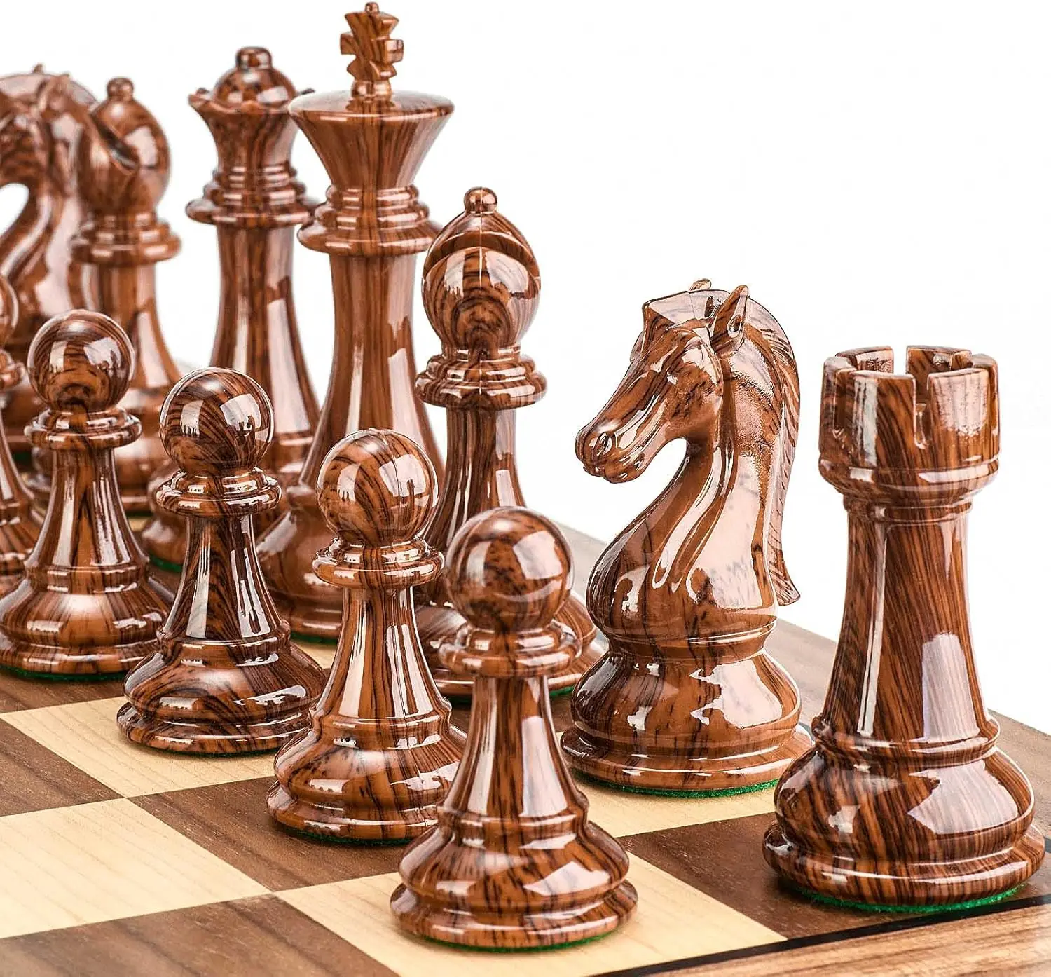 High Polymer Weighted Chess Pieces 4.25'' King with 2 Extra Queens - Standard Tournament Chessmen Set for Board Replacement (34 Pieces)
High Polymer Weighted Chess Pieces 4.25'' King with 2 Extra Queens - Standard Tournament Chessmen Set for Board Replacement (34 Pieces)