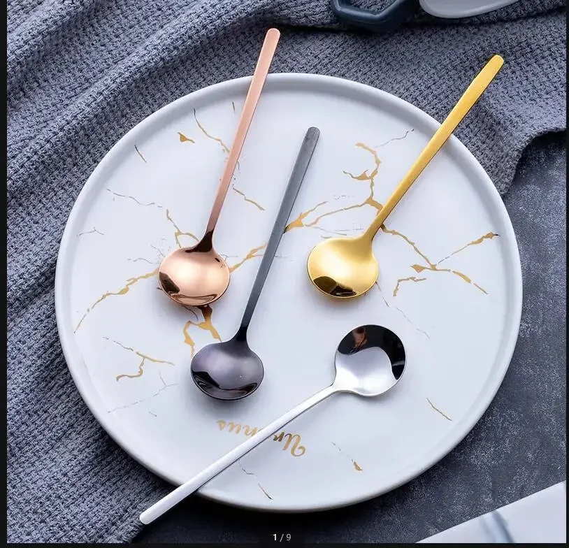 Round Stainless Steel Spoon Ice Cream Dessert Scoop Coffee Spoons Metal Mixing Spoons 6 Piece Set Kitchen Accessories Tableware
Round Stainless Steel Spoon Ice Cream Dessert Scoop Coffee Spoons Metal Mixing Spoons 6 Piece Set Kitchen Accessories Tableware