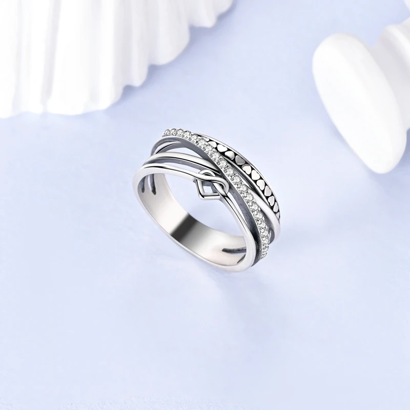 Original 925 Sterling Silver Rings Sparkling Multi-Layer Interlocking Heart Ring For Women Jewelry Birthday Anniversary Gift
Original 925 Sterling Silver Rings Sparkling Multi-Layer Interlocking Heart Ring For Women Jewelry Birthday Anniversary Gift
