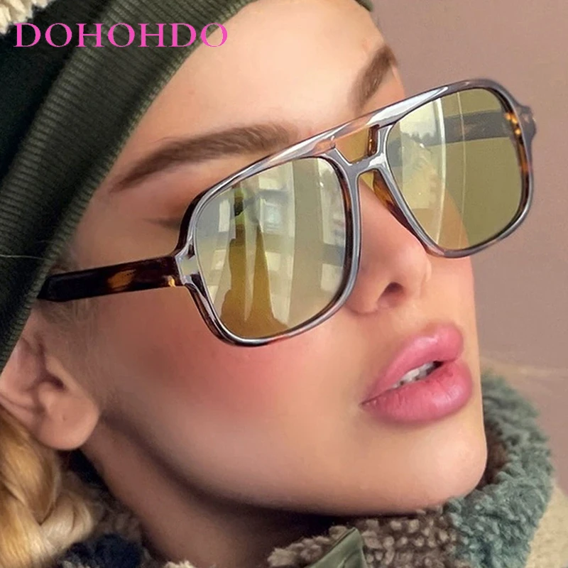 Retro Double Bridge Pilot Oversized Square Women Sunglasses Trending Brand Design Men Sunglass Outdoor Drive Travel Shades UV400
Retro Double Bridge Pilot Oversized Square Women Sunglasses Trending Brand Design Men Sunglass Outdoor Drive Travel Shades UV400