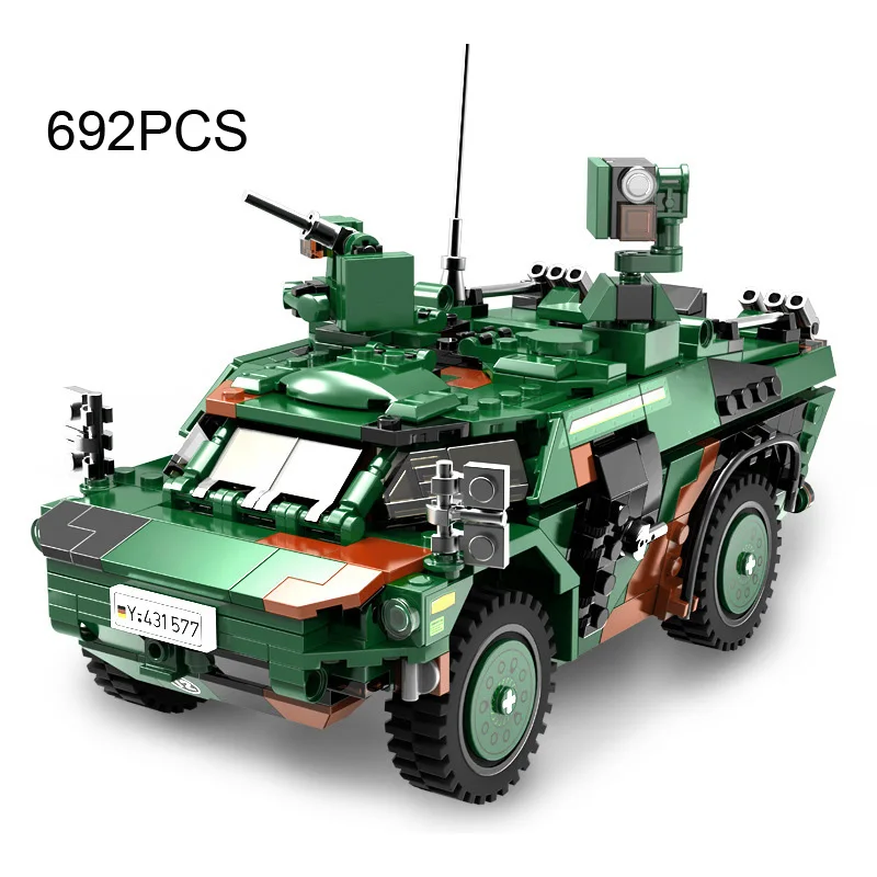 Ww Modern Military Brick Germany Fennek Armored Reconnaissance Vehicle Batisbricks Building Block Toy Collection For Boys
Ww Modern Military Brick Germany Fennek Armored Reconnaissance Vehicle Batisbricks Building Block Toy Collection For Boys
