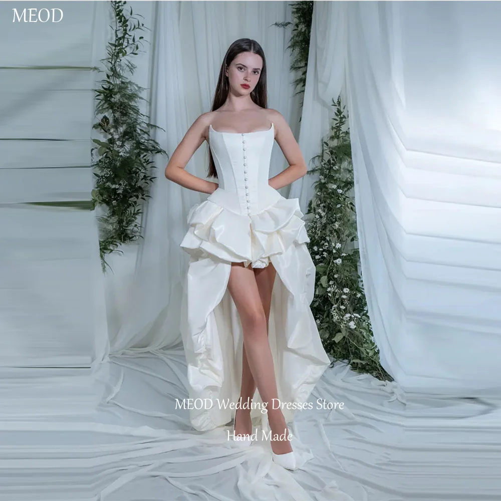 MEOD Fashion Satin Wedding Dresses Bride High Low Elegant Strapless Sleeveless Vestidos De Novia Modern Prom Gowns Customized
MEOD Fashion Satin Wedding Dresses Bride High Low Elegant Strapless Sleeveless Vestidos De Novia Modern Prom Gowns Customized