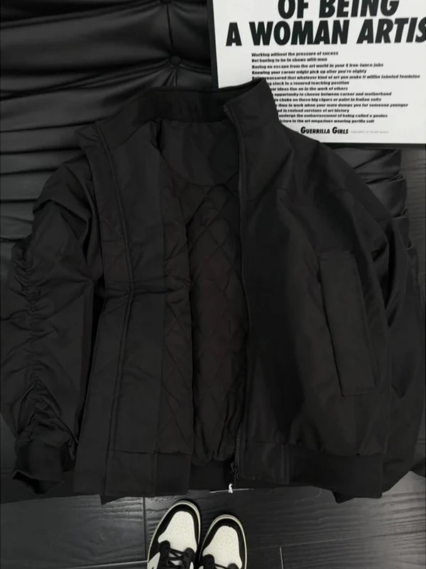 Bla Tee-Proof Jaet Men's ort Cotton Workwear Hard Sle Winter Coat Youth Faion Casual Zipper Closure
Bla Tee-Proof Jaet Men's ort Cotton Workwear Hard Sle Winter Coat Youth Faion Casual Zipper Closure