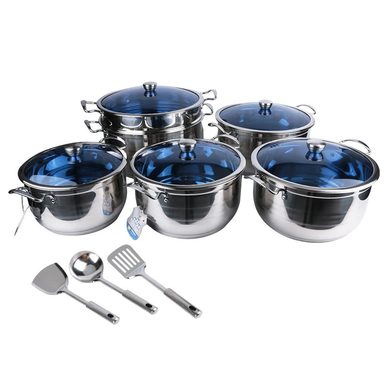14PCS Stainless Steel Kitchen Pots and Steamer Appliances Set Cookware Cooking Pot
14PCS Stainless Steel Kitchen Pots and Steamer Appliances Set Cookware Cooking Pot