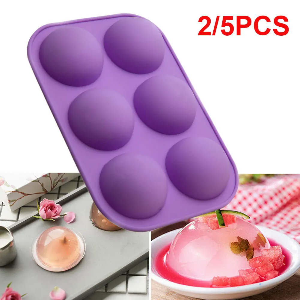 2Pcs 3D Ball Round Half Sphere Silicone Molds Food Grade DIY Baking Pudding Mousse Chocolate Cake Candy Mold
2Pcs 3D Ball Round Half Sphere Silicone Molds Food Grade DIY Baking Pudding Mousse Chocolate Cake Candy Mold