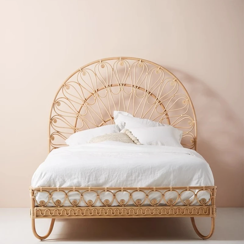 South East Asia Japanese ins rattan bed Indonesian rattan furniture creative bedroom B & B Inn rattan art double bed
South East Asia Japanese ins rattan bed Indonesian rattan furniture creative bedroom B & B Inn rattan art double bed