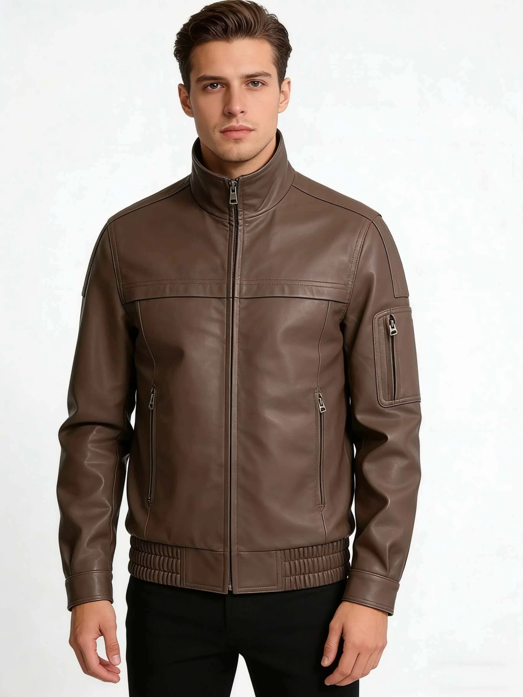 Brown Autumn Leather Jacket Men Casual Style Plus Size 5XL Genuine Natural Sheepskin Turn-down Collar Smart Coat
Brown Autumn Leather Jacket Men Casual Style Plus Size 5XL Genuine Natural Sheepskin Turn-down Collar Smart Coat