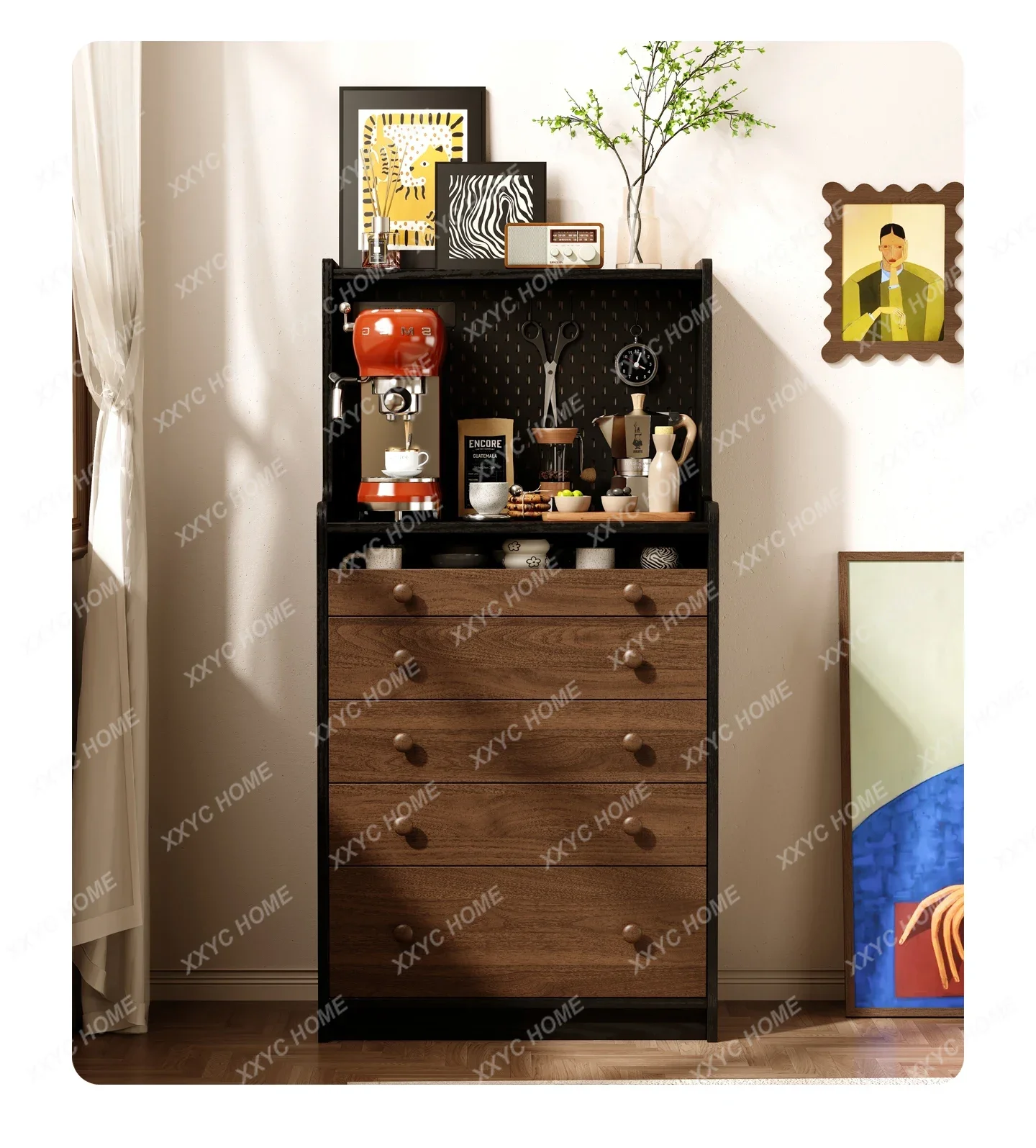 Medieval coffee machine, table rack, dining side cabinet integrated against the wall, sofaP
Medieval coffee machine, table rack, dining side cabinet integrated against the wall, sofaP