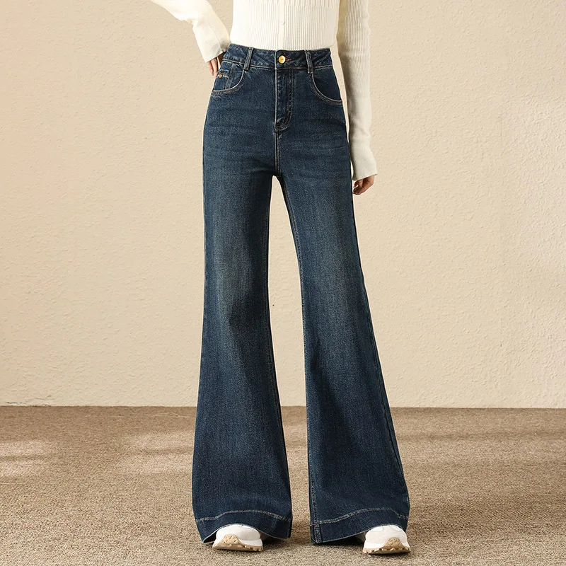 Casual American Retro Denim Flared Women's Pants Long Trousers Spring Autumn Korean High Waist Slim Fit Hip Lift Slightly Flared
Casual American Retro Denim Flared Women's Pants Long Trousers Spring Autumn Korean High Waist Slim Fit Hip Lift Slightly Flared