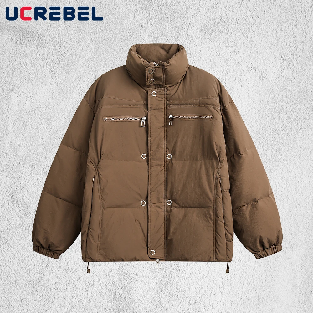 Мужской пуховик с несколькими карманами, однотонный зимний теплый уличный пуховик с воротником-стойкой и длинными рукавами, мужская стеганая куртка
Мужской пуховик с несколькими карманами, однотонный зимний теплый уличный пуховик с воротником-стойкой и длинными рукавами, мужская стеганая куртка