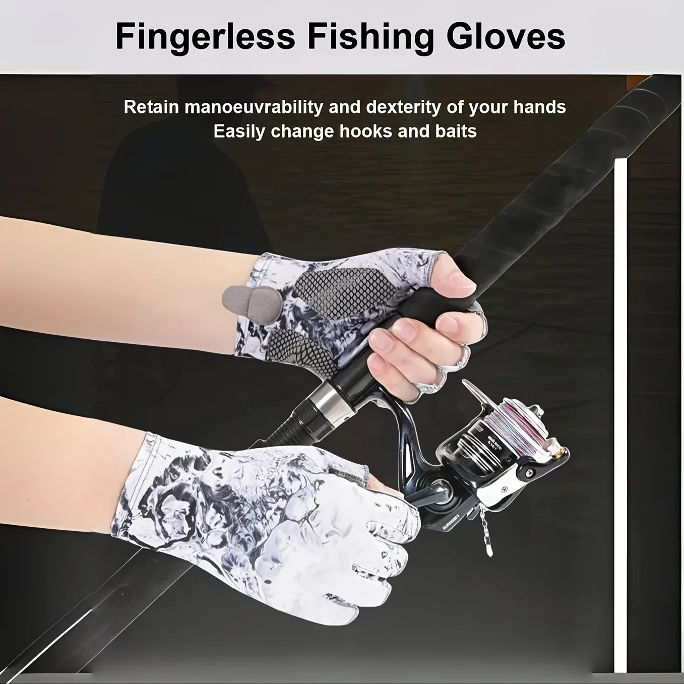 1 Pair Fishing Gloves for Men Summer Fishing Road Sub Sunscreen and Anti Slip Ice Silk Breathable Thin Half Finger Cut Gloves
1 Pair Fishing Gloves for Men Summer Fishing Road Sub Sunscreen and Anti Slip Ice Silk Breathable Thin Half Finger Cut Gloves