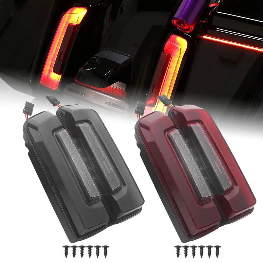 For Harley Touring Road Street Glide CVO SE ST 2023-up Motorcycle Rear Fender Saddlebag LED Tail Lights DRL Brake Signal Lamps
For Harley Touring Road Street Glide CVO SE ST 2023-up Motorcycle Rear Fender Saddlebag LED Tail Lights DRL Brake Signal Lamps