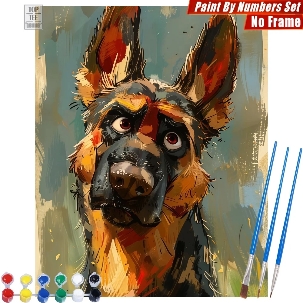 German Shepherd illustration Paint By Numbers Set - Dog cartoon alert Abstract Wall Art Father'S Day Gift For Dad
German Shepherd illustration Paint By Numbers Set - Dog cartoon alert Abstract Wall Art Father'S Day Gift For Dad