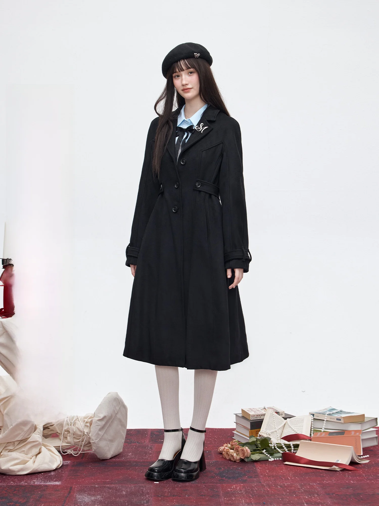 Пальто женское M Studio Winter Design из 50% шерсти, длинное, ниже колена, черное, твидовое, утепленное, с длинными рукавами, на одной пуговице
Пальто женское M Studio Winter Design из 50% шерсти, длинное, ниже колена, черное, твидовое, утепленное, с длинными рукавами, на одной пуговице