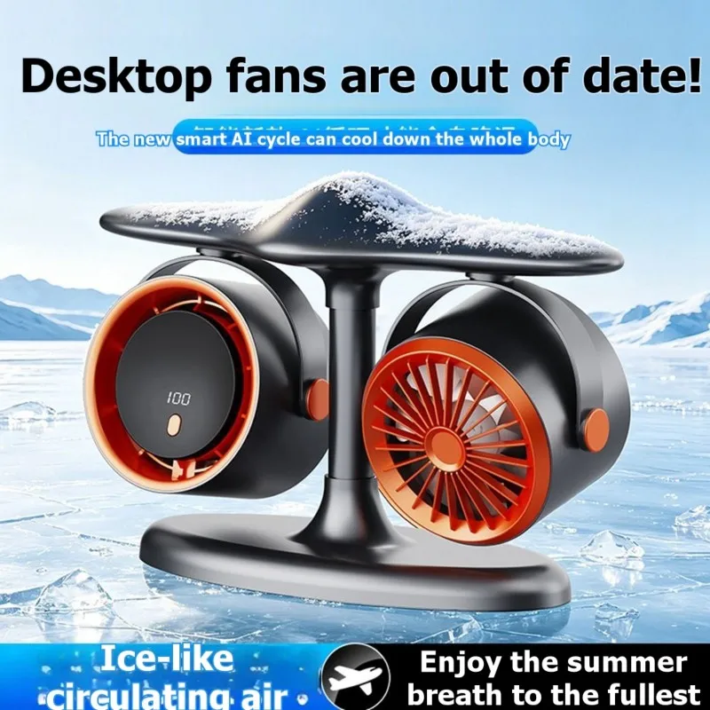WHYY-Dual Head Digital Display Desktop Fan, USB Rechargeable Office Fan Circulation Functionality
WHYY-Dual Head Digital Display Desktop Fan, USB Rechargeable Office Fan Circulation Functionality