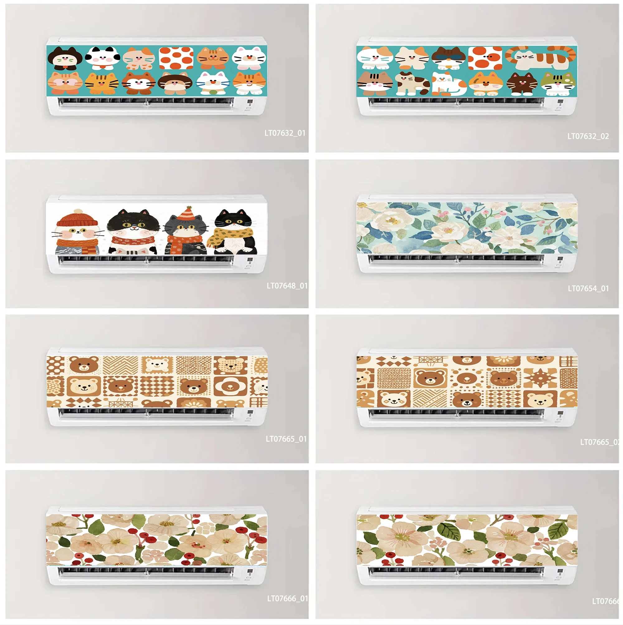 Cute Animal & Floral Air Conditioner Sticker Waterproof Removable AC Decal Cat Bear Flower Print Home Wall Art Decor
Cute Animal & Floral Air Conditioner Sticker Waterproof Removable AC Decal Cat Bear Flower Print Home Wall Art Decor