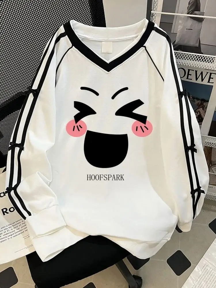 Женская толстовка больших размеров с бантом, новинка весна-осень, универсальная, свободного кроя, стройнящая, верхняя одежда для полных женщин
Женская толстовка больших размеров с бантом, новинка весна-осень, универсальная, свободного кроя, стройнящая, верхняя одежда для полных женщин