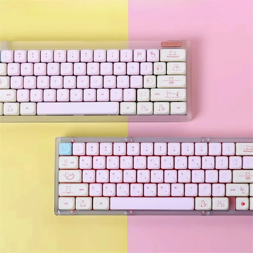 Cute Style Pink Kitten Keycaps 128 Keys PBT MOA Keycaps for MX Switches Mechanical Keyboards ISO Layout Replacement Caps
Cute Style Pink Kitten Keycaps 128 Keys PBT MOA Keycaps for MX Switches Mechanical Keyboards ISO Layout Replacement Caps