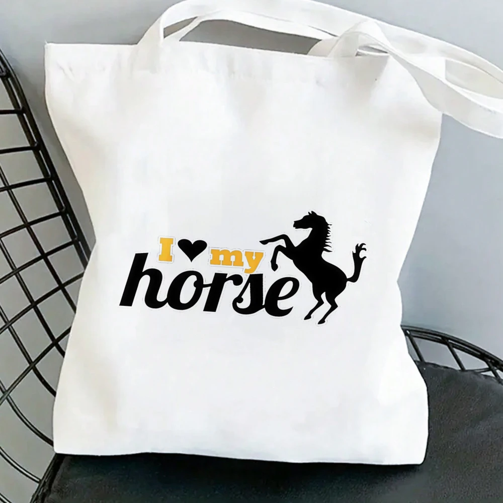 "I Love My Horse" Equestrian Canvas Tote Bag, Horse Lover Shoulder Bag with Silhouette Design
"I Love My Horse" Equestrian Canvas Tote Bag, Horse Lover Shoulder Bag with Silhouette Design
