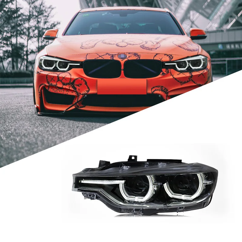 Автозапчасти для BMW 3 серии F30 F35, обновление новой автомобильной передней фары, светодиодная фара, ангельские глазки, система освещения фар
Автозапчасти для BMW 3 серии F30 F35, обновление новой автомобильной передней фары, светодиодная фара, ангельские глазки, система освещения фар