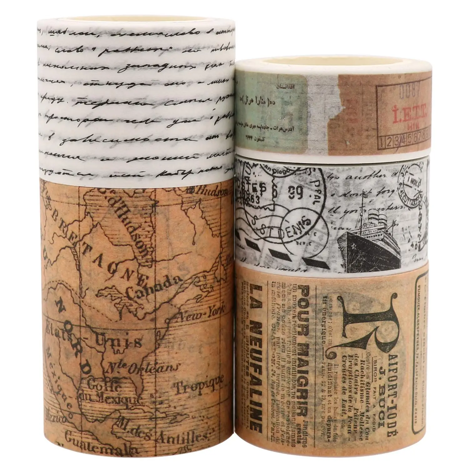 Vintage Washi Tape Set 5 Rolls Decorative Masking Tapes for Scrapbooking DIY Decor Bullet Journals Planners Gift Wrapping
Vintage Washi Tape Set 5 Rolls Decorative Masking Tapes for Scrapbooking DIY Decor Bullet Journals Planners Gift Wrapping