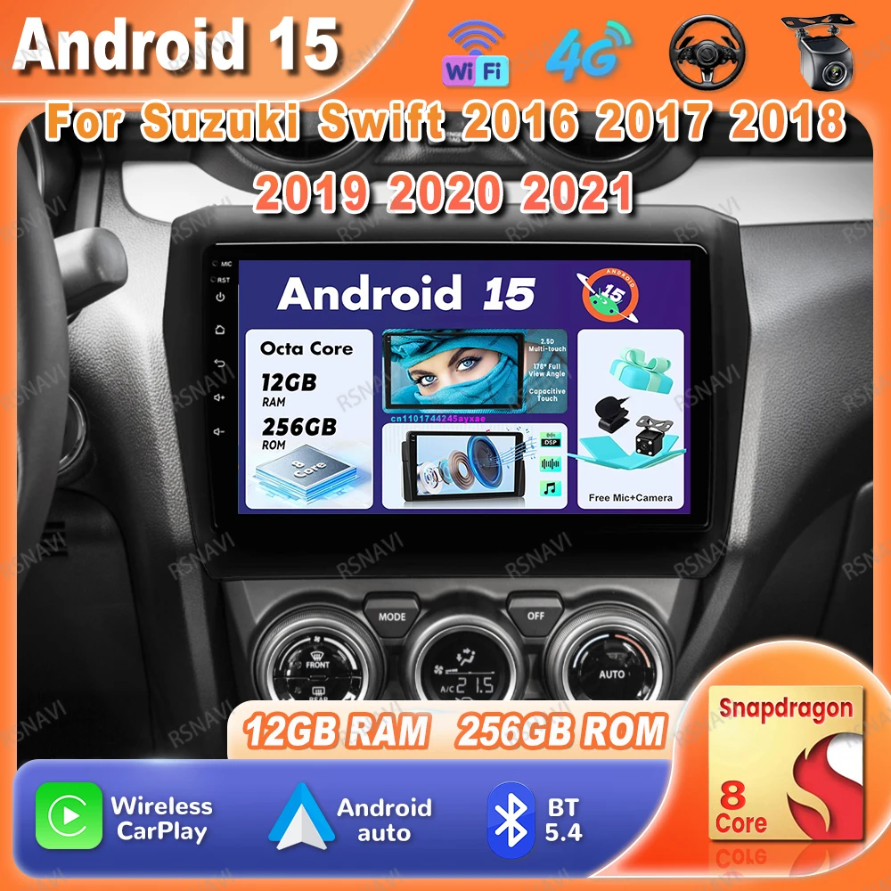 Car Radio Android 15 For Suzuki Swift 2016 2017 2018 2019 2020 2021 Qualcomm 5G WIFI AUTO RDS Multimedia Head Unit Viedo Player
Car Radio Android 15 For Suzuki Swift 2016 2017 2018 2019 2020 2021 Qualcomm 5G WIFI AUTO RDS Multimedia Head Unit Viedo Player