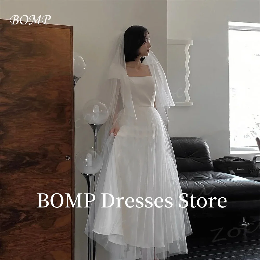 BOMP Korean Wedding Dresses Square Collar Short Sleeves Bridal Gown A-Line Floor-Length Bridal Gown Customized Evening Dresses
BOMP Korean Wedding Dresses Square Collar Short Sleeves Bridal Gown A-Line Floor-Length Bridal Gown Customized Evening Dresses