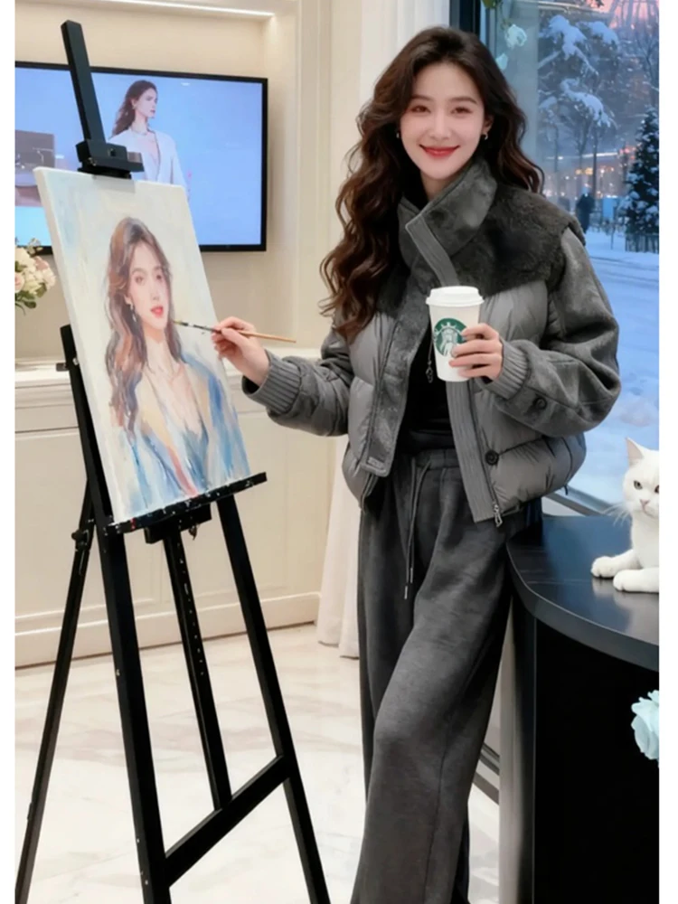 Комплект спортивных брюк с подкладкой из флиса, утепленный, женский, повседневный, из двух частей, зимний, из смесового хлопка, удобный, свободного кроя
Комплект спортивных брюк с подкладкой из флиса, утепленный, женский, повседневный, из двух частей, зимний, из смесового хлопка, удобный, свободного кроя