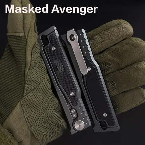Masked Avenger RE-M Aluminum alloy handle D2 STEEL Folding multifunctional practice gadget Outdoor EDC Tools