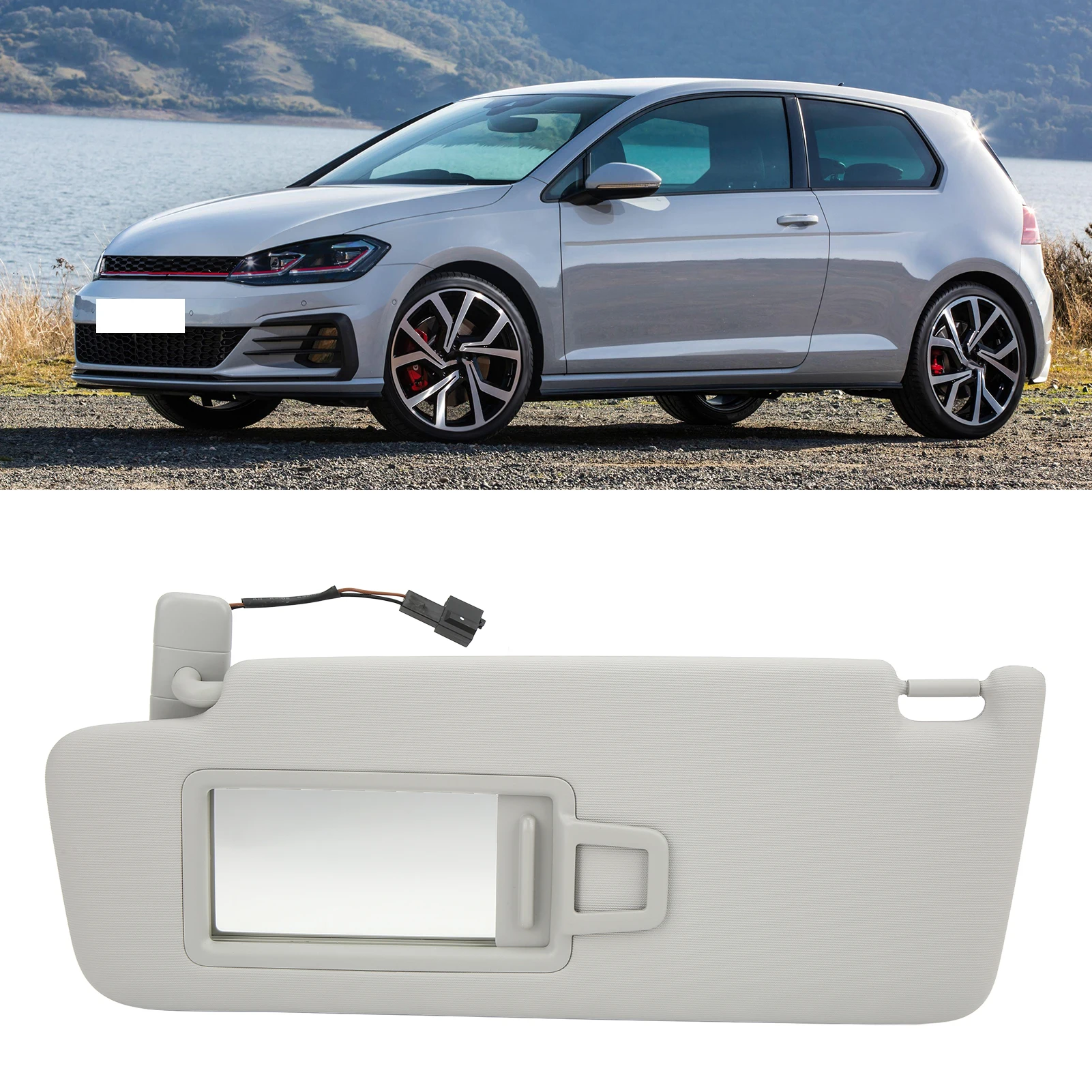 Volkswagen Golf MK7 2014-2017 Left Sun Visor - Gray Driver Side Sun Visor Replacement 5GG857551, Interior Accessory
Volkswagen Golf MK7 2014-2017 Left Sun Visor - Gray Driver Side Sun Visor Replacement 5GG857551, Interior Accessory