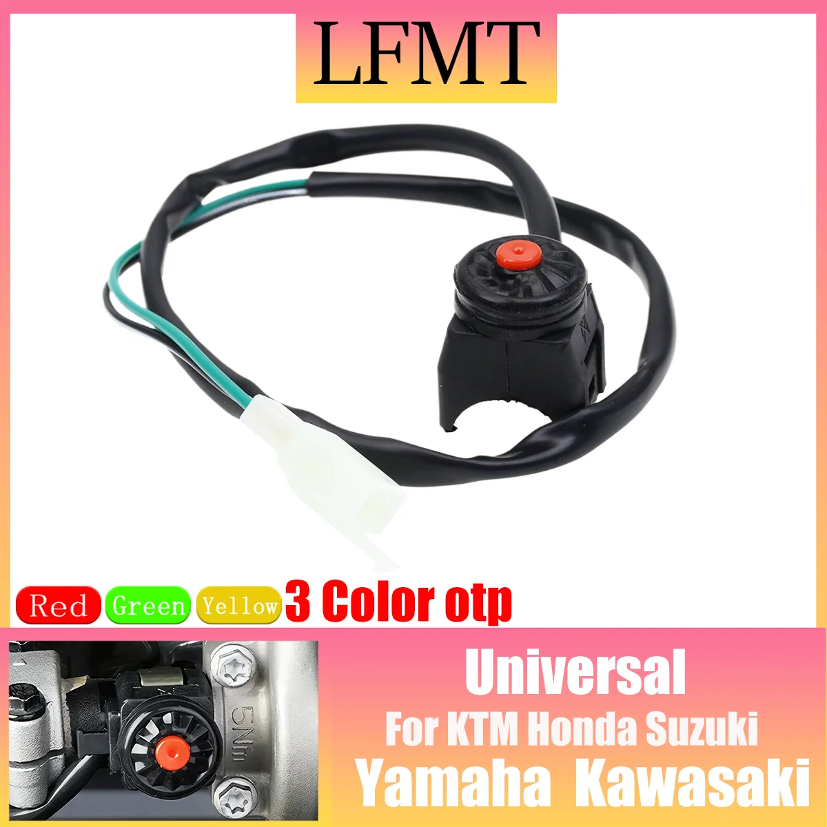 Motocross Horn Button Engine Starter Kill Switch Commonly Open Electrical Converter For KTM Honda Yamaha Kawasaki ATV Universal
Motocross Horn Button Engine Starter Kill Switch Commonly Open Electrical Converter For KTM Honda Yamaha Kawasaki ATV Universal