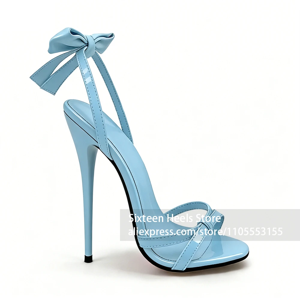 16cm Lacquered Heel Back Bow Sandals Sweet Style Open Toe High Heels Twisted Stilettos Handmade Custom Multicolor Summer Shoes
16cm Lacquered Heel Back Bow Sandals Sweet Style Open Toe High Heels Twisted Stilettos Handmade Custom Multicolor Summer Shoes