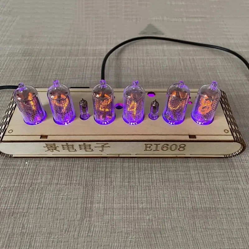 DIY/ Finished Alarm Clock RGB Background Color Infrared Remote Control External WiFi Timing 6-bit IN8 Digital Tube Glow Clock
DIY/ Finished Alarm Clock RGB Background Color Infrared Remote Control External WiFi Timing 6-bit IN8 Digital Tube Glow Clock
