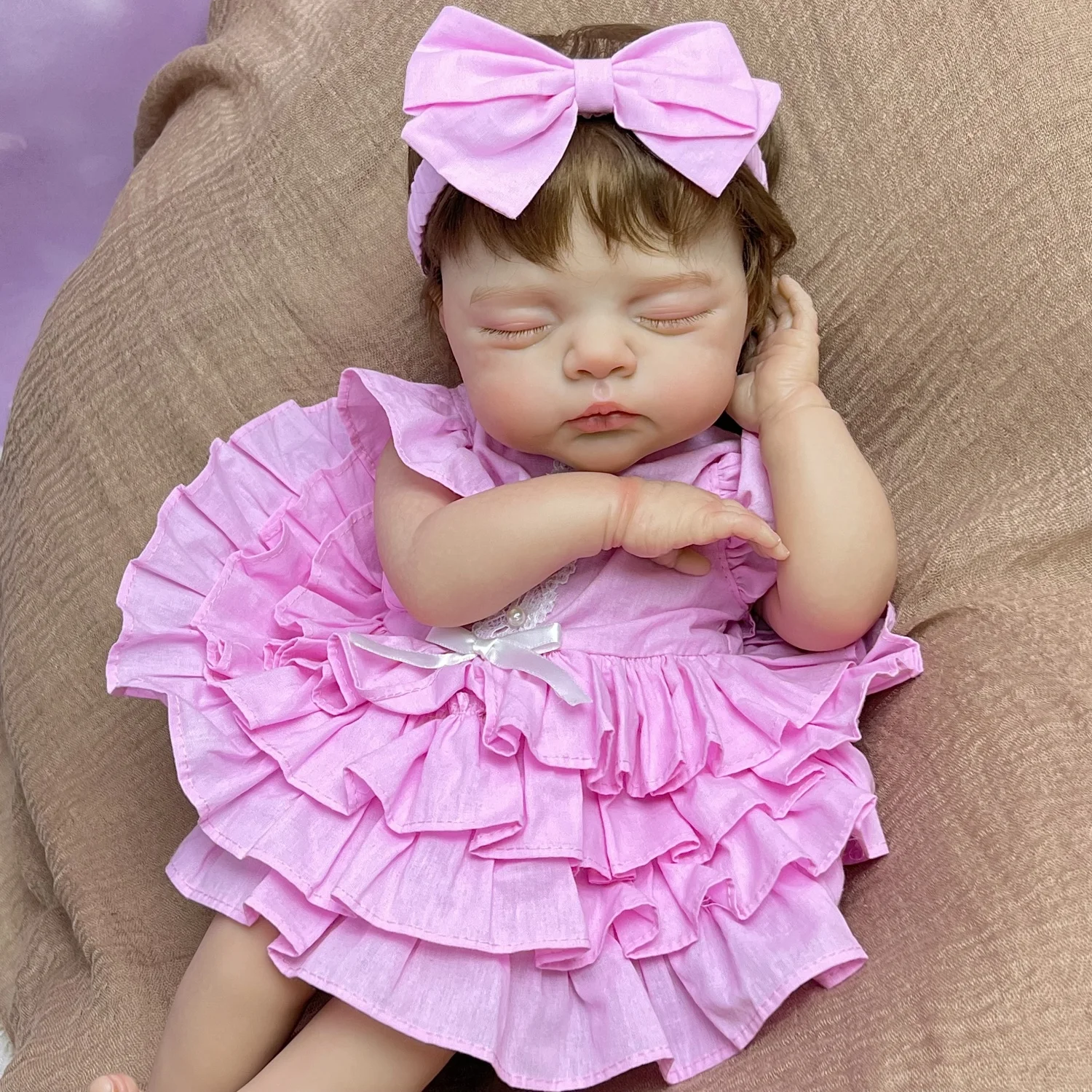 BZDOLL Cloth Body 48 CM 3D-Paint With Visible Veins Reborn Baby Asleep Doll Wear Pink Dress Lifelike Collectable Birthday Gift
BZDOLL Cloth Body 48 CM 3D-Paint With Visible Veins Reborn Baby Asleep Doll Wear Pink Dress Lifelike Collectable Birthday Gift