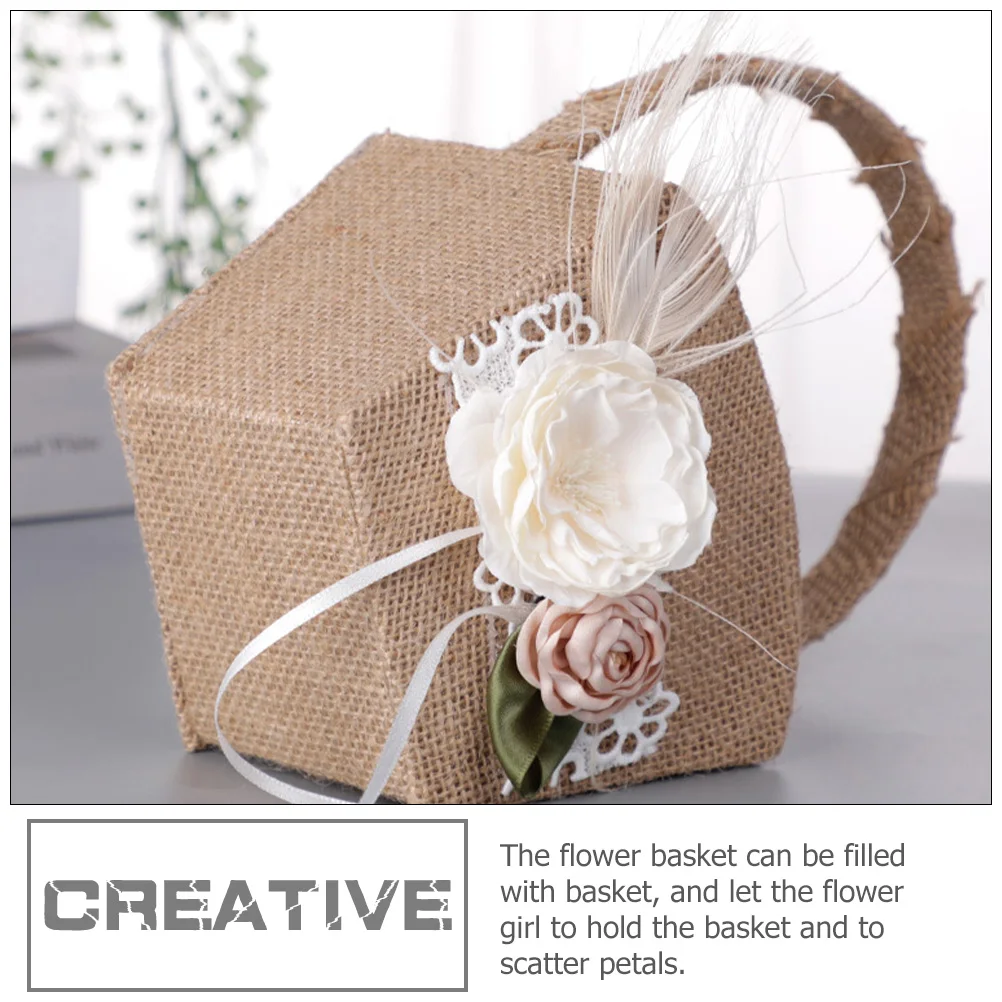 1 set Wedding Flower Basket Set Pillow Premium Linen Fabric Romantic Decor for Engagement Ceremony Artificial Flowers
1 set Wedding Flower Basket Set Pillow Premium Linen Fabric Romantic Decor for Engagement Ceremony Artificial Flowers