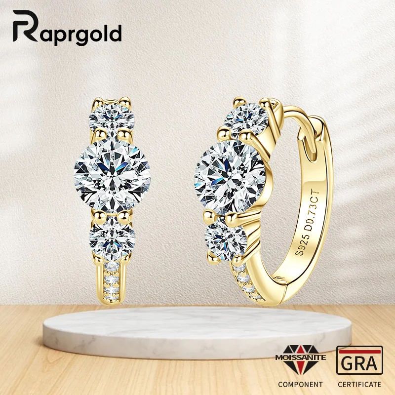Серьги-кольца RAPRGOLD с муассанитом для женщин, из серебра 925 пробы, ювелирное изделие, подарок, с сертификатом GRA
Серьги-кольца RAPRGOLD с муассанитом для женщин, из серебра 925 пробы, ювелирное изделие, подарок, с сертификатом GRA