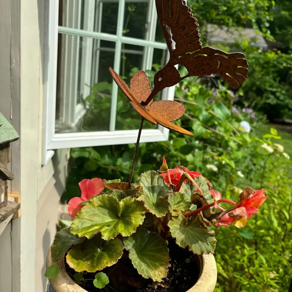 Rusty Hummingbird Flower Garden Stake Weather-proof Metal Outdoor Yard Lawn Patio Pathway Iron Floral Bird Stake Decoration Orna
Rusty Hummingbird Flower Garden Stake Weather-proof Metal Outdoor Yard Lawn Patio Pathway Iron Floral Bird Stake Decoration Orna