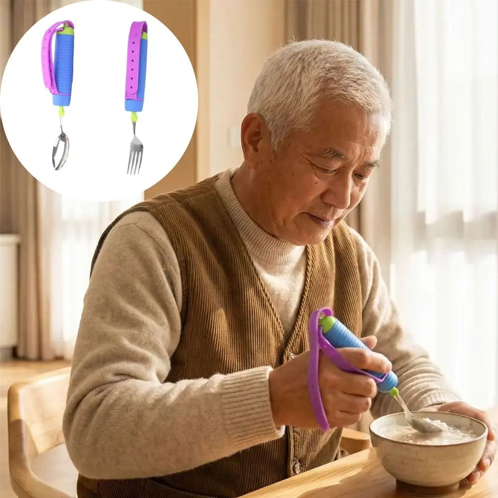 2Pcs/Set Nonslip Elderly Spoon Utensils Rotatable Anti-Shake Adaptive Spoon Fork Adjustable Easy To Use Food Aid Spoon
2Pcs/Set Nonslip Elderly Spoon Utensils Rotatable Anti-Shake Adaptive Spoon Fork Adjustable Easy To Use Food Aid Spoon