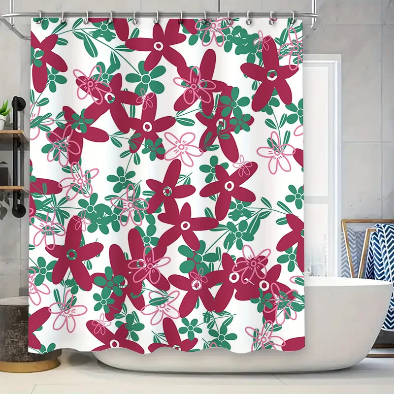 Stylish Floral Printed Shower Curtain for Bathroom Decoration 180x240cm Waterproof Fabric Home Decor Item with Hooks Set
Stylish Floral Printed Shower Curtain for Bathroom Decoration 180x240cm Waterproof Fabric Home Decor Item with Hooks Set